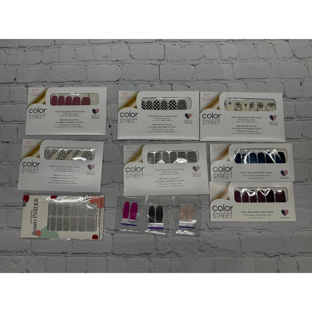 Color Street Lot Bundle of 7 Plus Bonus Samples and Freebies